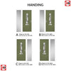 Cottage Style Tortola 1 Composite Front Door Set with Single Side Screen - Matrix Glass - Shown in Reed Green