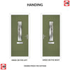 Cottage Style Tortola 1 Composite Front Door Set with Matrix Glass - Shown in Reed Green