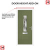 Cottage Style Tortola 1 Composite Front Door Set with Matrix Glass - Shown in Reed Green