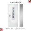Cottage Style Tortola 1 Composite Front Door Set with Single Side Screen - Jet Glass - Shown in Black