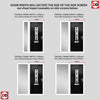 Cottage Style Tortola 1 Composite Front Door Set with Single Side Screen - Jet Glass - Shown in Black