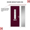 Cottage Style Tortola 1 Composite Front Door Set with Single Side Screen - Ellie Glass - Shown in Purple Violet