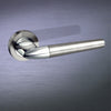 Toulon Mediterranean Lever on Rose - Satin Nickel - Polished Chrome