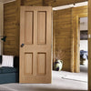 Bespoke Victorian Oak Fire Door - Raised Mouldings - 1/2 Hour Fire Rated