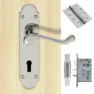 Image: DL168 Oakley Suite Lever Lock Polished Chrome Handle Pack