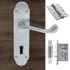 DL168 Oakley Suite Lever Lock Satin Chrome Handle Pack