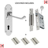 DL168 Oakley Suite Lever Lock Polished Chrome Handle Pack