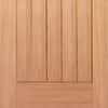 Single Sliding Door & Track - Mexicano 6 Pane Oak Door - Bevelled Clear Glass - Unfinished