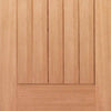 Single Sliding Door & Track - Mexicano 6 Pane Oak Door - Bevelled Clear Glass - Prefinished