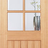 mexicano white oak 6 light door bevelled clear safety glass 