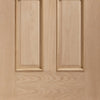 Oak interior door with elegant bevelled glass