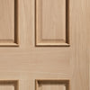 Victorian Oak 4 Panel Door Pair - Raised Mouldings