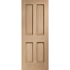 Bespoke Victorian Oak 4 Panel Door Pair - Raised Mouldings