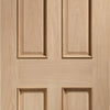 Bespoke Victorian Oak 4 Panel Door Pair - Raised Mouldings