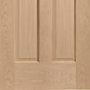 Three Folding Doors & Frame Kit - Victorian Oak 4 Panel 3+0 - No Raised Mouldings - Prefinished