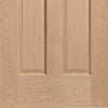 Bespoke Thruslide Victorian Oak 4 Panel - 2 Sliding Doors and Frame Kit - Prefinished