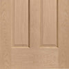 Bespoke Thruslide Surface Victorian Oak 4 Panel - Sliding Double Door and Track Kit