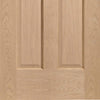 Bespoke Thrufold Victorian Oak 4 Panel Folding 2+0 Door - No Raised Mouldings - Prefinished