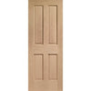 Bespoke Thruslide Victorian Oak 4 Panel 2 Door Wardrobe and Frame Kit - Prefinished