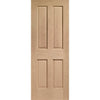 Bespoke Thruslide Victorian Oak 4 Panel 3 Door Wardrobe and Frame Kit - Prefinished