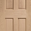 Victorian Oak 4 Panel Single Evokit Pocket Door Detail - No Raised Moulding
