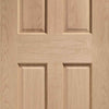 Bespoke Thruslide Victorian Oak 4 Panel - 4 Sliding Doors and Frame Kit - Prefinished