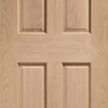 Bespoke Thrufold Victorian Oak 4 Panel Folding 2+0 Door - No Raised Mouldings - Prefinished