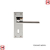 Trentino Lever on Backplate Lock 57mm - 6 Finishes