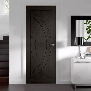 Image: prefinished bespoke treviso oak flush panel door