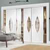 Bespoke Thruslide Treviso Glazed 4 Door Wardrobe and Frame Kit - White Primed