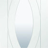 Bespoke Thruslide Surface Treviso Glazed - Sliding Double Door and Track Kit - White Primed