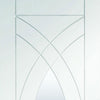 Bespoke Treviso Flush Single Frameless Pocket Door Detail - White Primed