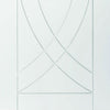 Four Sliding Wardrobe Doors & Frame Kit - Treviso Flush Door - White Primed