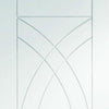 Bespoke Treviso Flush Double Frameless Pocket Door Detail - White Primed