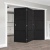 Three Folding Doors & Frame Kit - Tribeca 3 Panel Black Primed 3+0