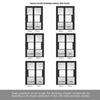 Room Divider - Tribeca 3 Pane Black Clear Glass Prefinished Door with Single Side