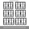 ThruEasi Room Divider - Tribeca 3 Pane Black Primed Clear Glass Unfinished Double Doors with Double Sides