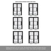 Room Divider - Tribeca 3 Pane Black Clear Reeded Glass Prefinished Door with Single Side