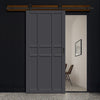 Bespoke Top Mounted Sliding Track & Solid Wood Door - Eco-Urban® Tromso 9 Panel Door DD6402 - Premium Primed Colour Options