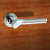 Tunis Mediterranean Lever on Rose - Satin Nickel - Polished Chrome