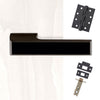 Tupai Rapido VersaLine Tobar Fire Lever on Long Rose - Pearl Black Decorative Plate - Pearl Black Handle Pack
