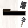 Tupai Rapido VersaLine Tobar Fire Lever on Long Rose - Pearl Black Decorative Plate - Pearl Black Handle Pack