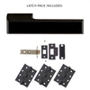 Tupai Rapido VersaLine Tobar Fire Lever on Long Rose - Pearl Black Decorative Plate - Pearl Black Handle Pack