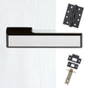 Tupai Rapido VersaLine Tobar Fire Lever on Long Rose - Polished Stainless Steel Decorative Plate - Pearl Black Handle Pack