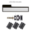 Tupai Rapido VersaLine Tobar Fire Lever on Long Rose - Polished Stainless Steel Decorative Plate - Pearl Black Handle Pack