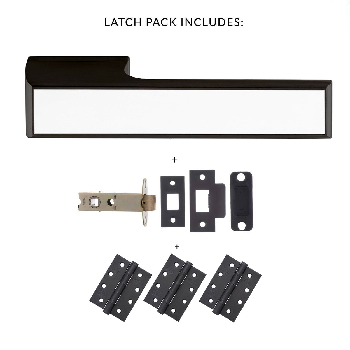 Tupai Rapido VersaLine Tobar Fire Lever on Long Rose - White Decorative Plate - Pearl Black Handle Pack