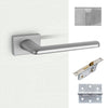 Tupai Rapido RetaLine Tavira Designer Bathroom Lever on Long Rose - Satin Chrome Handle Pack