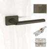 Tupai Rapido RetaLine Tavira Designer Bathroom Lever on Long Rose - Titanium Handle Pack