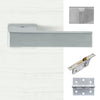 Tupai Rapido RetaLine Panela Designer Bathroom Lever on Long Rose - Satin Chrome Handle Pack
