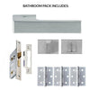 Tupai Rapido RetaLine Panela Designer Bathroom Lever on Long Rose - Satin Chrome Handle Pack